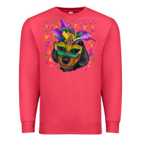 Cardinal mardi gras mask dachshund puppy Premium Sweatshirt - RanaPortraitStore