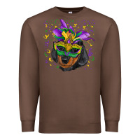 Chestnut mardi gras mask dachshund puppy Premium Sweatshirt - RanaPortraitStore