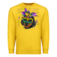 Lemon mardi gras mask dachshund puppy Premium Sweatshirt - RanaPortraitStore