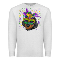 Oatmeal Heather mardi gras mask dachshund puppy Premium Sweatshirt - RanaPortraitStore