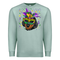 Seafoam mardi gras mask dachshund puppy Premium Sweatshirt - RanaPortraitStore