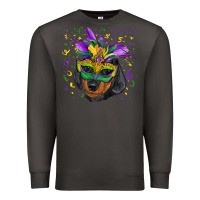 Mardi Gras Mask Dachshund Puppy Premium Sweatshirt | Teevron