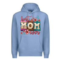 Colony Blue best mom ever Premium Hoodie - AdoDesignShop