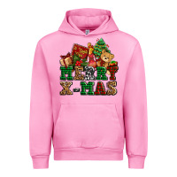 Fuchsia Pink merry xmas with christmas Urban Hoodie - AdoDesignShop