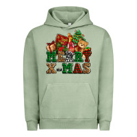 Pigment Oil Green merry xmas with christmas Urban Hoodie - AdoDesignShop