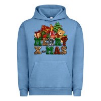 Pigment Pebble Blue merry xmas with christmas Urban Hoodie - AdoDesignShop