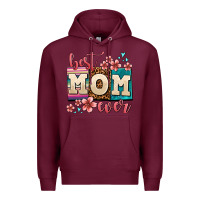 Burgundy best mom ever Premium Hoodie - AdoDesignShop