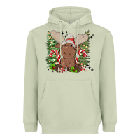 Matcha christmas reindeer Heavyweight Hoodie - MaliasSmallBusiness