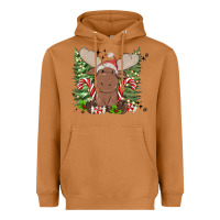 Meerkat christmas reindeer Heavyweight Hoodie - MaliasSmallBusiness