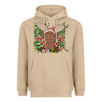Mushroom christmas reindeer Heavyweight Hoodie - MaliasSmallBusiness