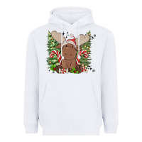 White christmas reindeer Heavyweight Hoodie - MaliasSmallBusiness