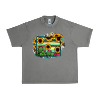 Tornado Wyoming Map Sunflower Cactus Serape Urban Heavy Tee - RanaPortraitStore