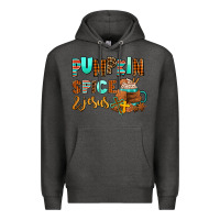 Charcoal Heather pumpkin spice and jesus Premium Hoodie - AdoDesignShop