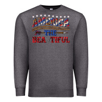 Charcoal Heather America the beautiful Premium Sweatshirt - texasbilliewilder