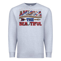 Heather Grey America the beautiful Premium Sweatshirt - texasbilliewilder