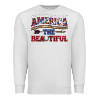 Oatmeal Heather America the beautiful Premium Sweatshirt - texasbilliewilder
