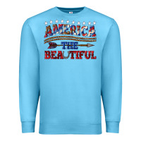 Ocean Blue America the beautiful Premium Sweatshirt - texasbilliewilder