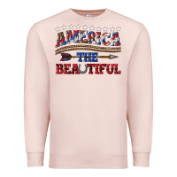 Pale Pink America the beautiful Premium Sweatshirt - texasbilliewilder