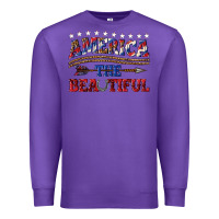 Purple America the beautiful Premium Sweatshirt - texasbilliewilder