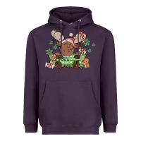 Plum christmas reindeer Heavyweight Hoodie - MaliasSmallBusiness