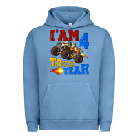 Pigment Pebble Blue i'am four truck yeah Urban Hoodie - Artiststas