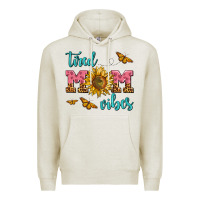 Oatmeal Heather tired mom vibes Premium Hoodie - AdoDesignShop