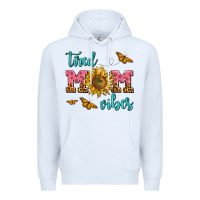 White tired mom vibes Premium Hoodie - AdoDesignShop
