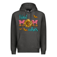 Charcoal Heather tired mom vibes Premium Hoodie - AdoDesignShop
