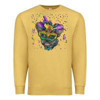 Antique Gold mardi gras mask french bulldog Premium Sweatshirt - RanaPortraitStore