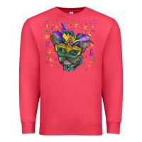 Cardinal mardi gras mask french bulldog Premium Sweatshirt - RanaPortraitStore
