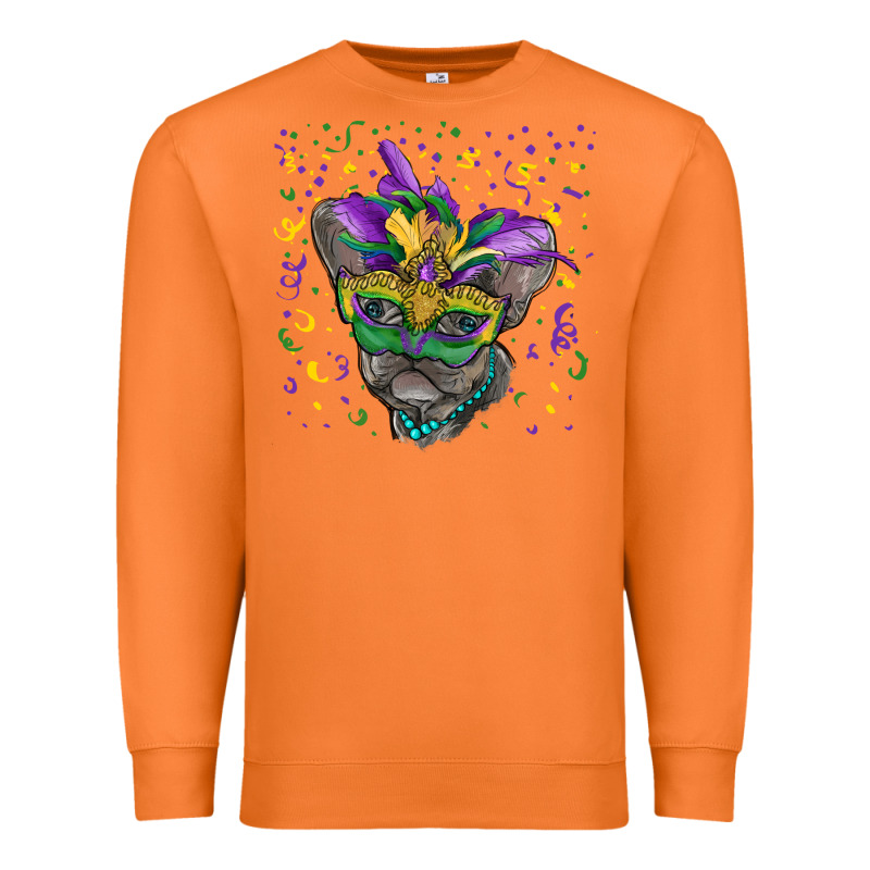 Mardi Gras Mask French Bulldog Premium Sweatshirt by RanaPortraitStore | Teevron