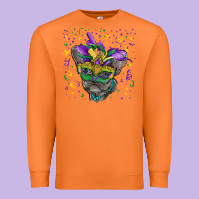 Premium Sweatshirt mardi gras mask french bulldog
