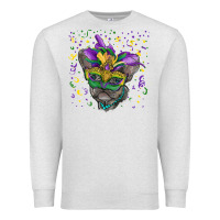 Oatmeal Heather mardi gras mask french bulldog Premium Sweatshirt - RanaPortraitStore