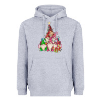 Heather Grey christmas tree Heavyweight Hoodie - MaliasSmallBusiness