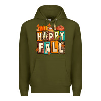 Army Green happy fall Premium Hoodie - Artiststas