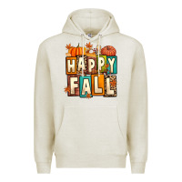 Oatmeal Heather happy fall Premium Hoodie - Artiststas