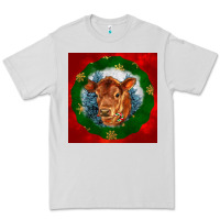 Dove Grey christmas red angus calf head Premium Tee - LillyAllenDesigns