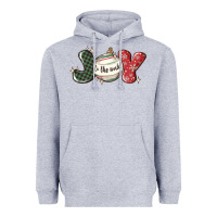 Heather Grey joy to the world Heavyweight Hoodie - MaliasSmallBusiness