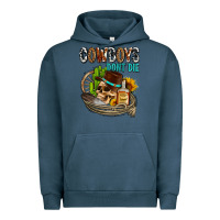 Pigment Midnight Navy cowboys don't die Urban Hoodie - AdoDesignShop