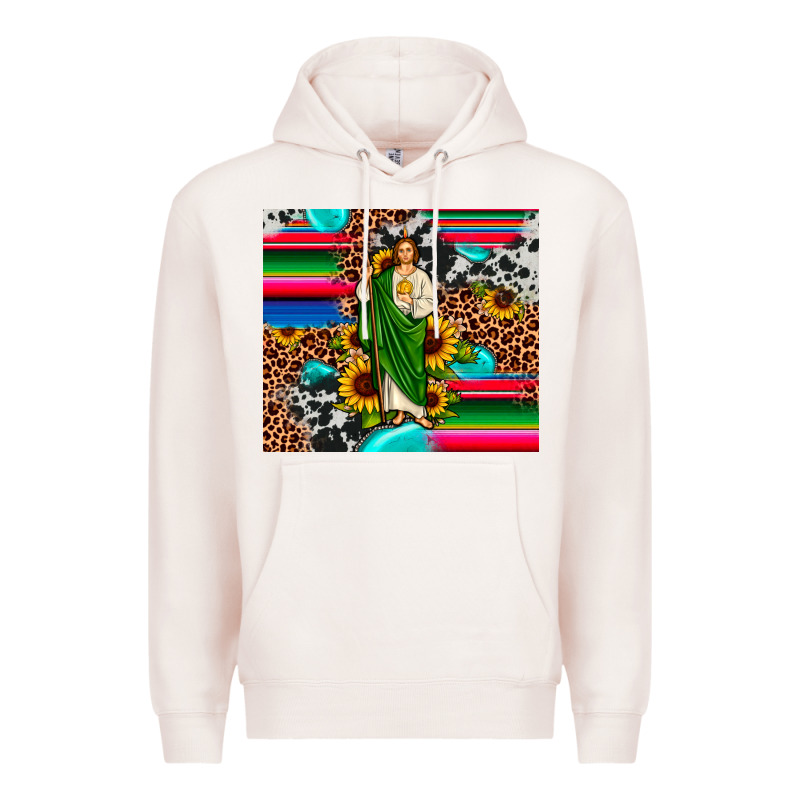 San Judas Leopard Cowhide Gemstone Premium Hoodie by JahusDesignShop | Teevron