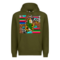 Army Green san judas leopard cowhide gemstone Premium Hoodie - JahusDesignShop