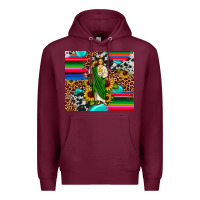 Burgundy san judas leopard cowhide gemstone Premium Hoodie - JahusDesignShop