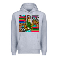 Heather Grey san judas leopard cowhide gemstone Premium Hoodie - JahusDesignShop