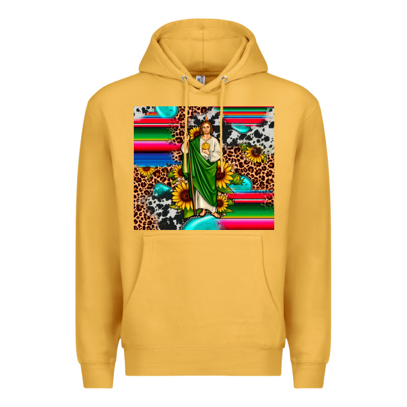 San Judas Leopard Cowhide Gemstone Premium Hoodie by JahusDesignShop | Teevron