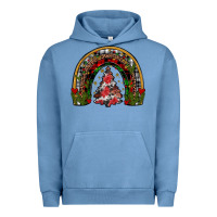 Pigment Pebble Blue trees rainbow Urban Hoodie - JahusDesignShop