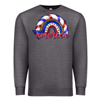 Charcoal Heather America rainbow Premium Sweatshirt - texasbilliewilder