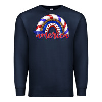 Navy America rainbow Premium Sweatshirt - texasbilliewilder
