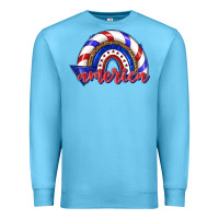 Ocean Blue America rainbow Premium Sweatshirt - texasbilliewilder