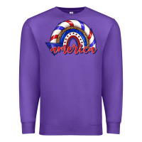 Purple America rainbow Premium Sweatshirt - texasbilliewilder