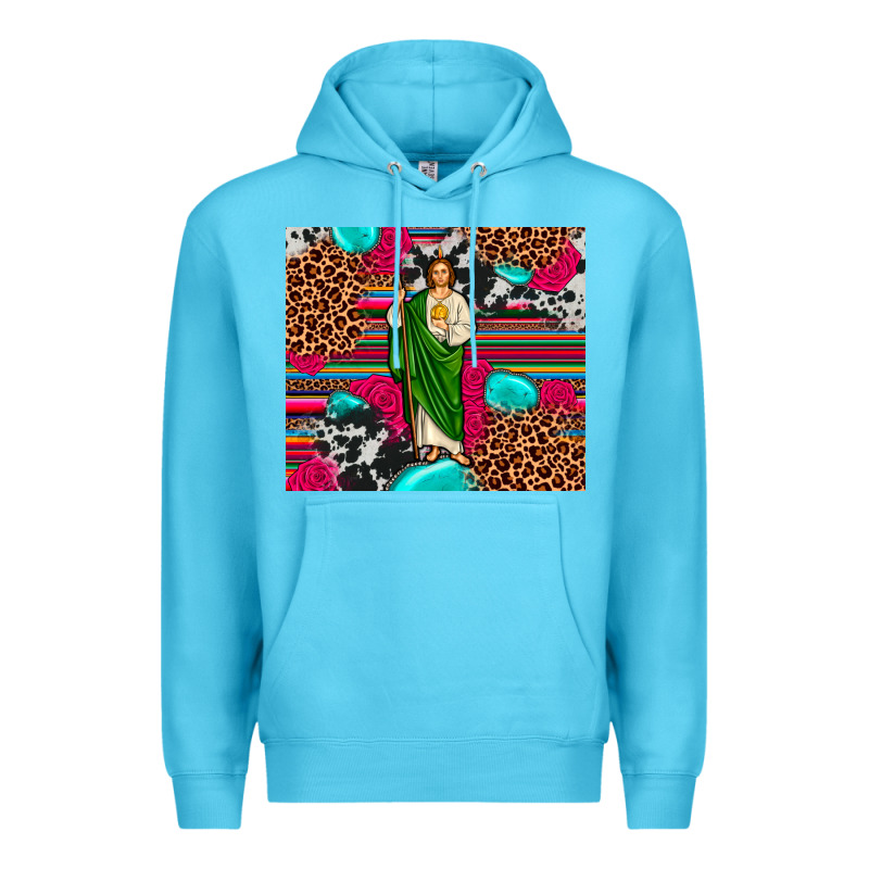 San Judas Leopard Cowhide Tumbler Premium Hoodie by JahusDesignShop | Teevron